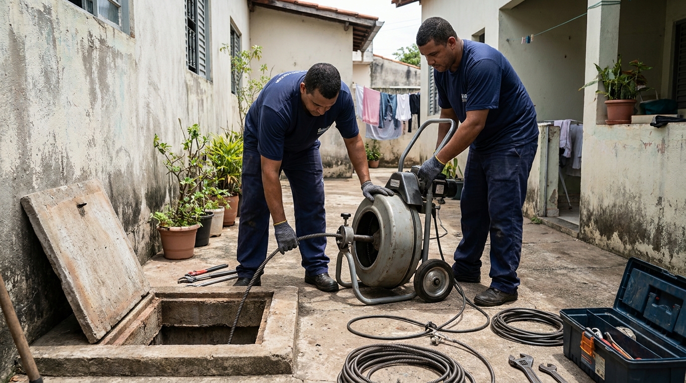 Desentupimento de Coluna Sanitária em Caruaru‑PE